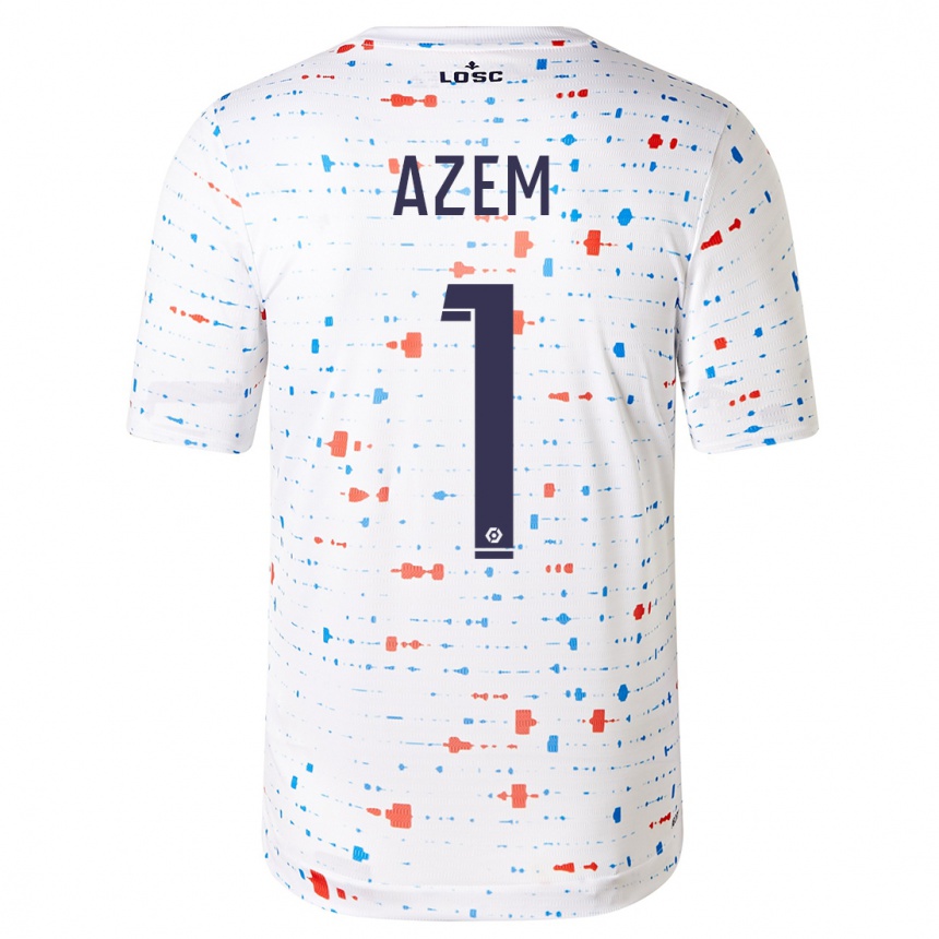 Niño Fútbol Camiseta Floriane Azem #1 Blanco 2ª Equipación 2023/24 Perú