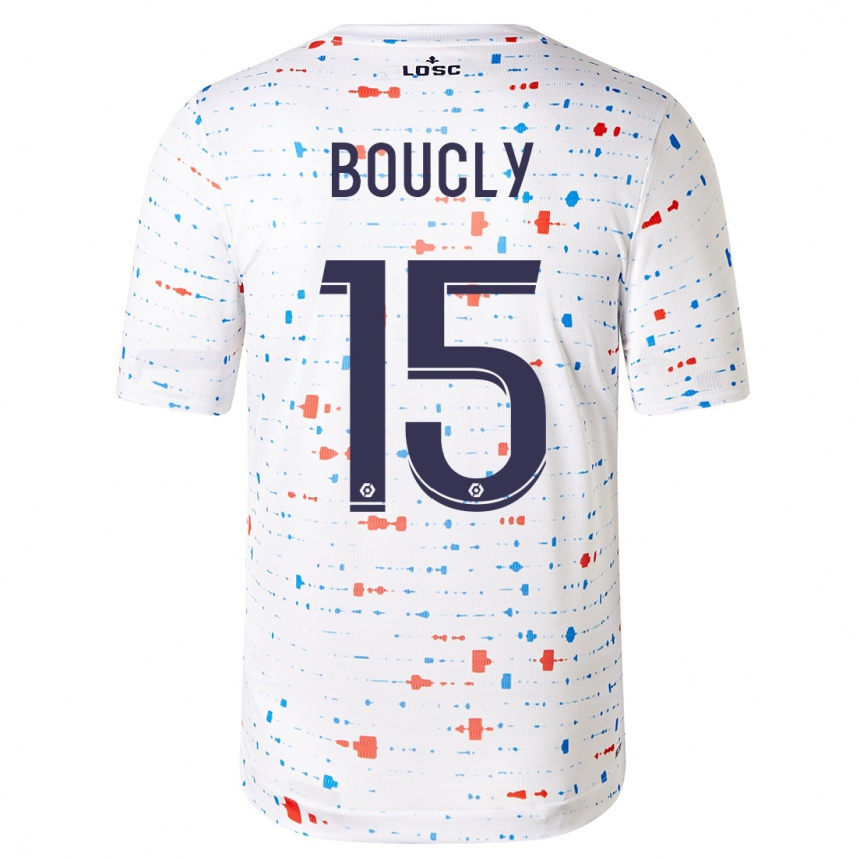 Niño Fútbol Camiseta Maite Boucly #15 Blanco 2ª Equipación 2023/24 Perú