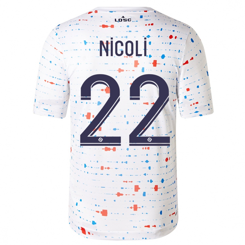 Niño Fútbol Camiseta Morgane Nicoli #22 Blanco 2ª Equipación 2023/24 Perú