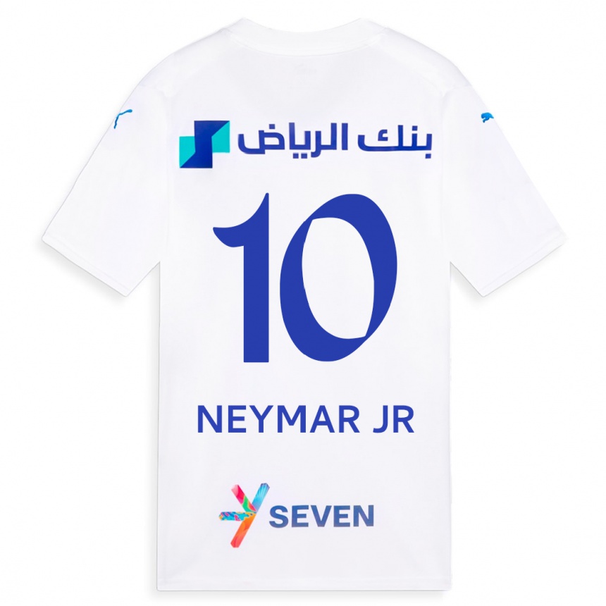 Niño Fútbol Camiseta Neymar #10 Blanco 2ª Equipación 2023/24 Perú