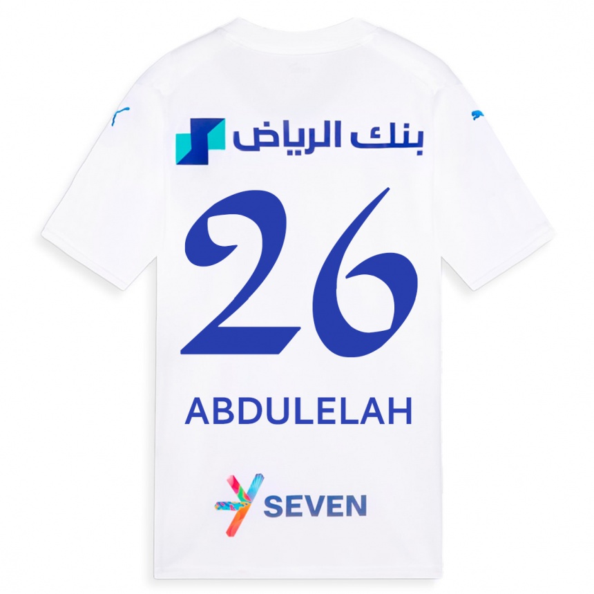 Niño Fútbol Camiseta Abdulelah Al-Malki #26 Blanco 2ª Equipación 2023/24 Perú