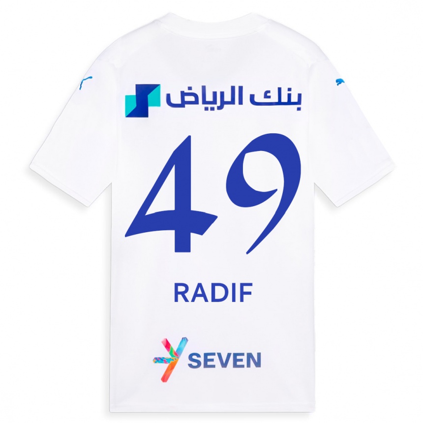 Niño Fútbol Camiseta Abdullah Radif #49 Blanco 2ª Equipación 2023/24 Perú