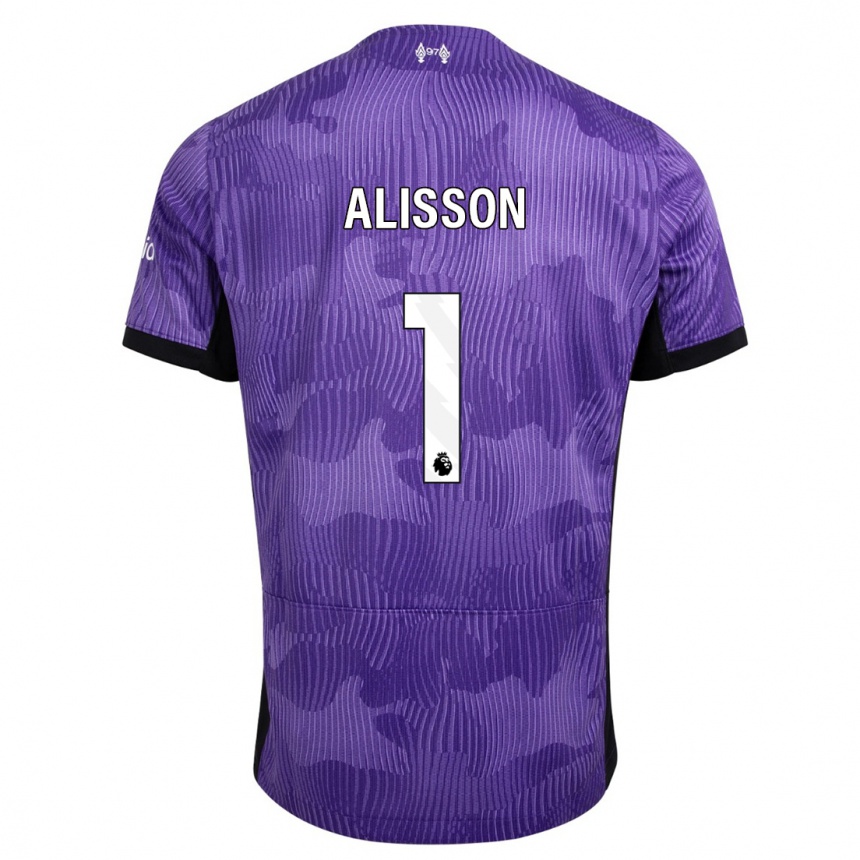 Niño Fútbol Camiseta Alisson #1 Púrpura Equipación Tercera 2023/24 Perú