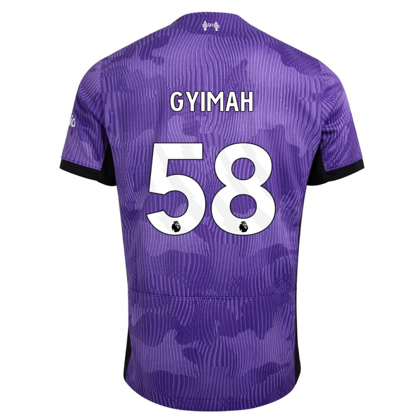 Niño Fútbol Camiseta Francis Gyimah #58 Púrpura Equipación Tercera 2023/24 Perú