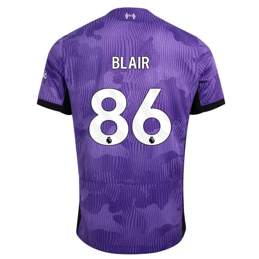 Niño Fútbol Camiseta Harvey Blair #86 Púrpura Equipación Tercera 2023/24 Perú