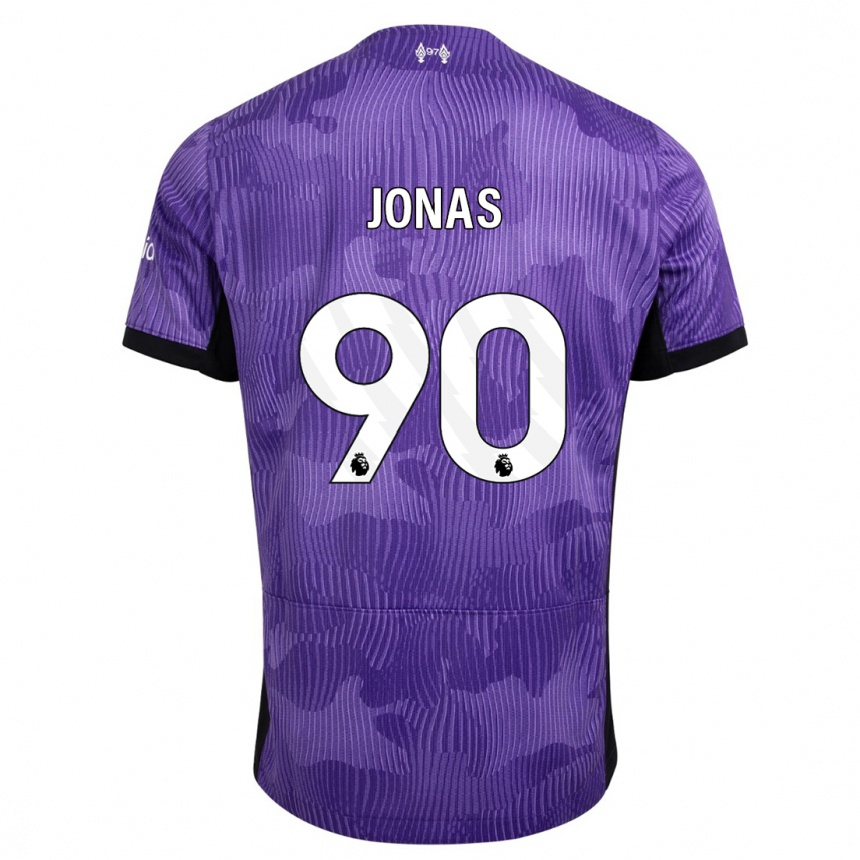 Niño Fútbol Camiseta Lee Jonas #90 Púrpura Equipación Tercera 2023/24 Perú