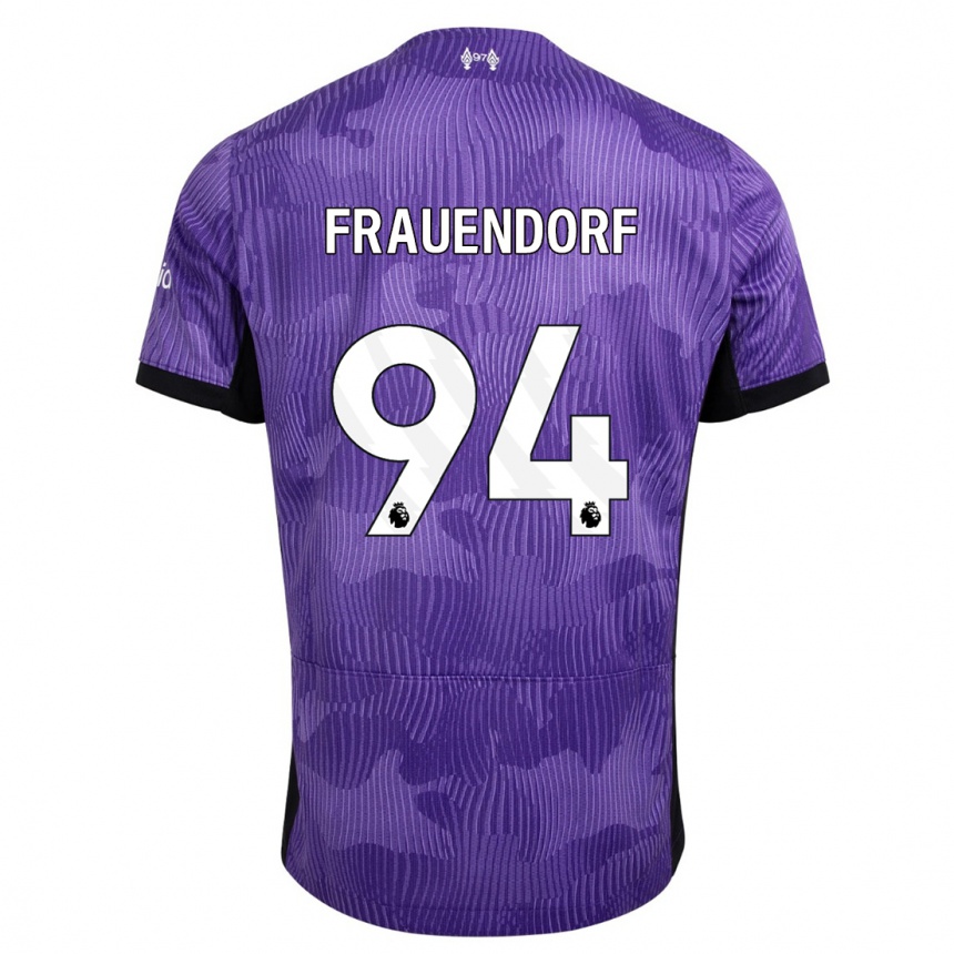 Niño Fútbol Camiseta Melkamu Frauendorf #94 Púrpura Equipación Tercera 2023/24 Perú