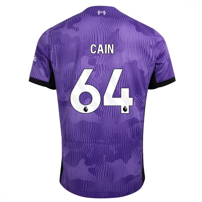 Niño Fútbol Camiseta Jake Cain #64 Púrpura Equipación Tercera 2023/24 Perú