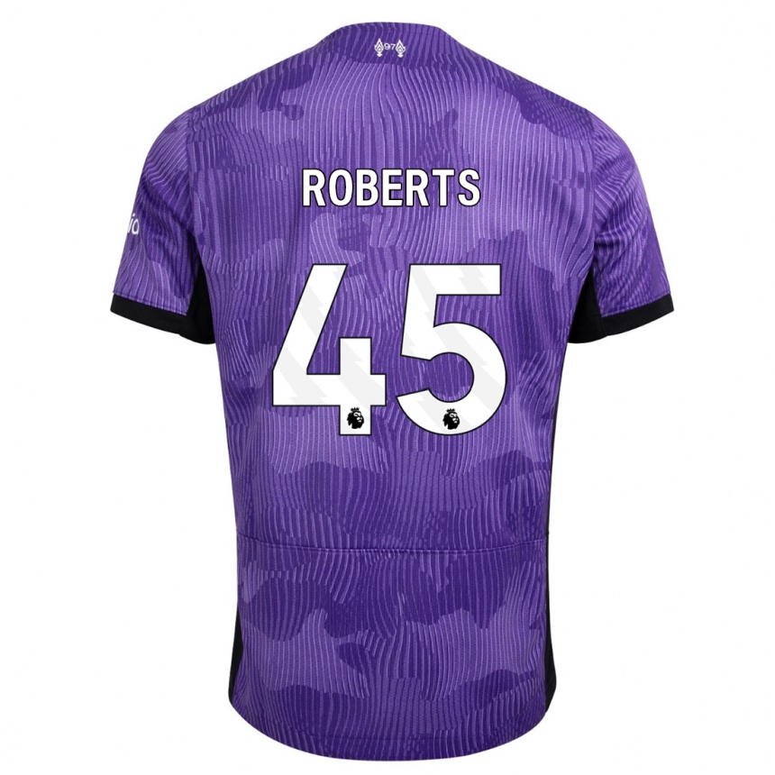 Niño Fútbol Camiseta Iwan Roberts #45 Púrpura Equipación Tercera 2023/24 Perú