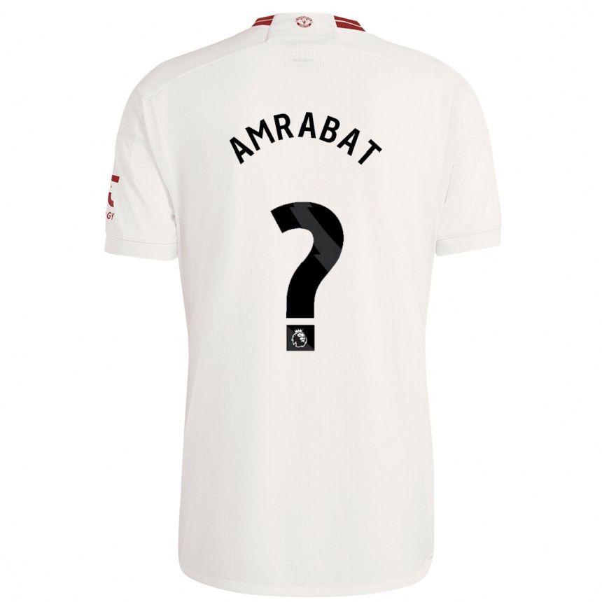 Niño Fútbol Camiseta Sofyan Amrabat #0 Blanco Equipación Tercera 2023/24 Perú