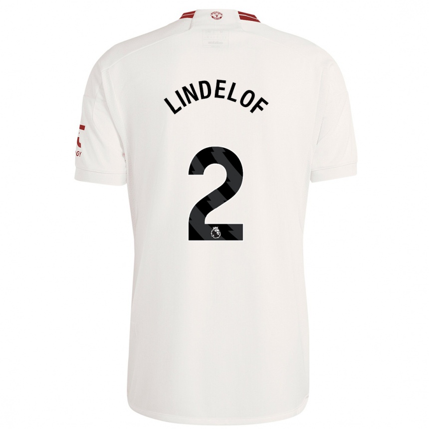 Niño Fútbol Camiseta Victor Lindelof #2 Blanco Equipación Tercera 2023/24 Perú