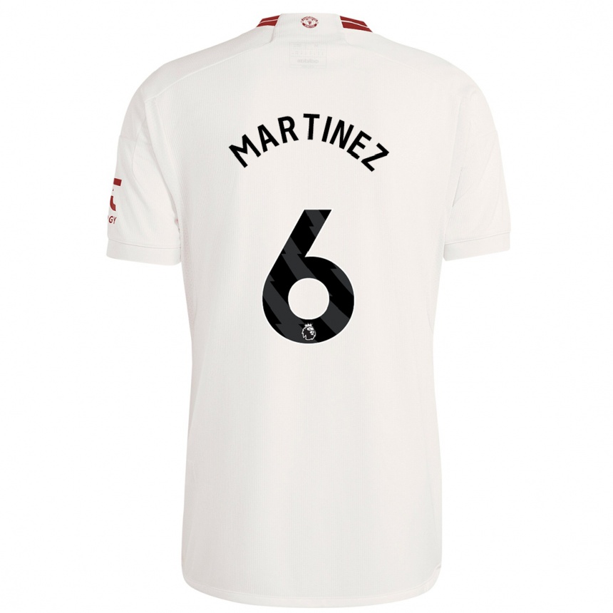 Niño Fútbol Camiseta Lisandro Martinez #6 Blanco Equipación Tercera 2023/24 Perú