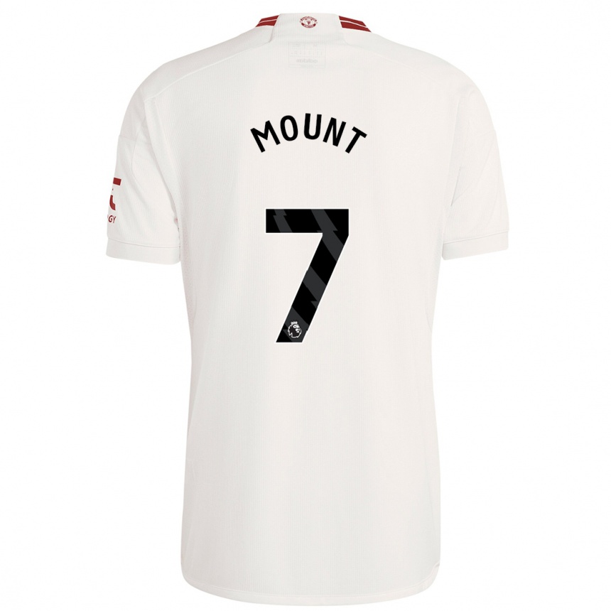 Niño Fútbol Camiseta Mason Mount #7 Blanco Equipación Tercera 2023/24 Perú