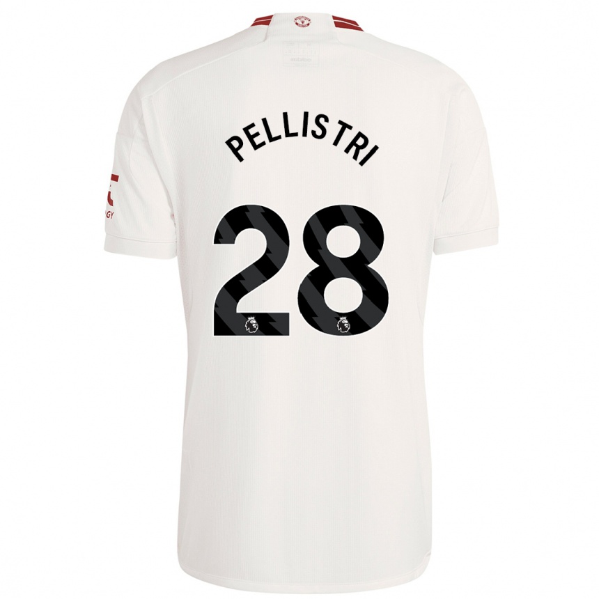 Niño Fútbol Camiseta Facundo Pellistri #28 Blanco Equipación Tercera 2023/24 Perú