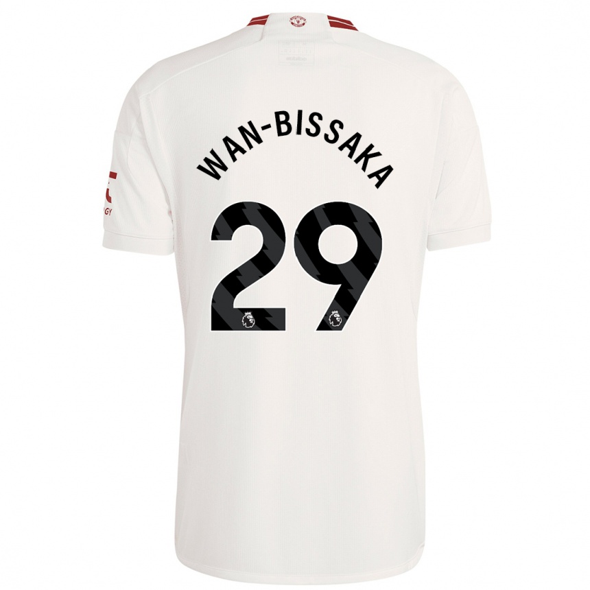 Niño Fútbol Camiseta Aaron Wan-Bissaka #29 Blanco Equipación Tercera 2023/24 Perú