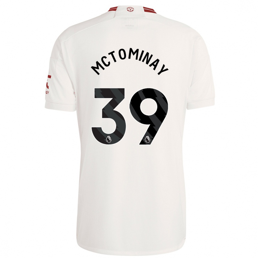 Niño Fútbol Camiseta Scott Mctominay #39 Blanco Equipación Tercera 2023/24 Perú