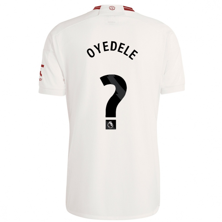 Niño Fútbol Camiseta Maxi Oyedele #0 Blanco Equipación Tercera 2023/24 Perú