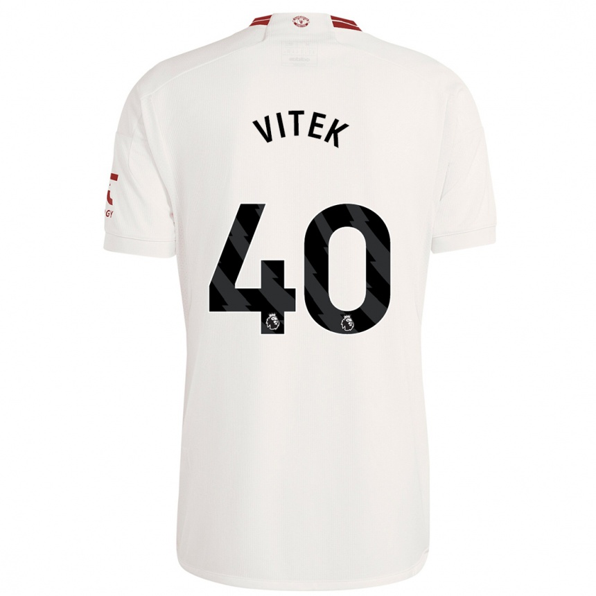 Niño Fútbol Camiseta Radek Vitek #40 Blanco Equipación Tercera 2023/24 Perú