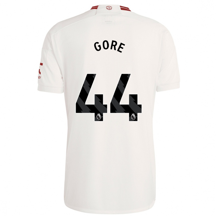 Niño Fútbol Camiseta Daniel Gore #44 Blanco Equipación Tercera 2023/24 Perú