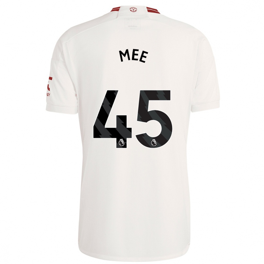 Niño Fútbol Camiseta Dermot Mee #45 Blanco Equipación Tercera 2023/24 Perú