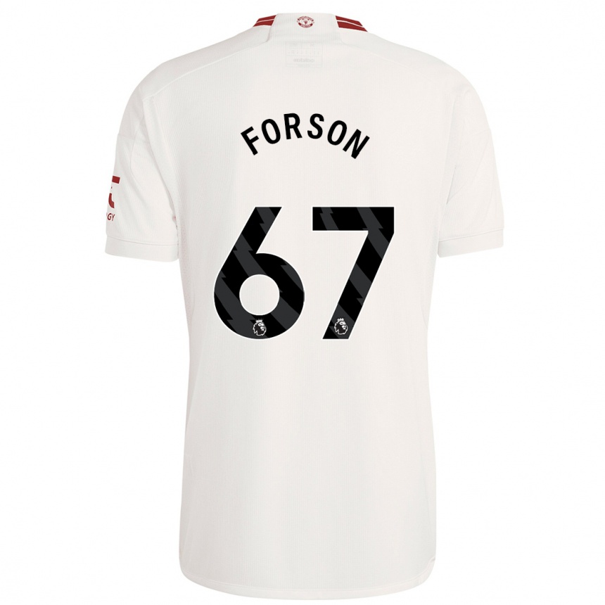 Niño Fútbol Camiseta Omari Forson #67 Blanco Equipación Tercera 2023/24 Perú