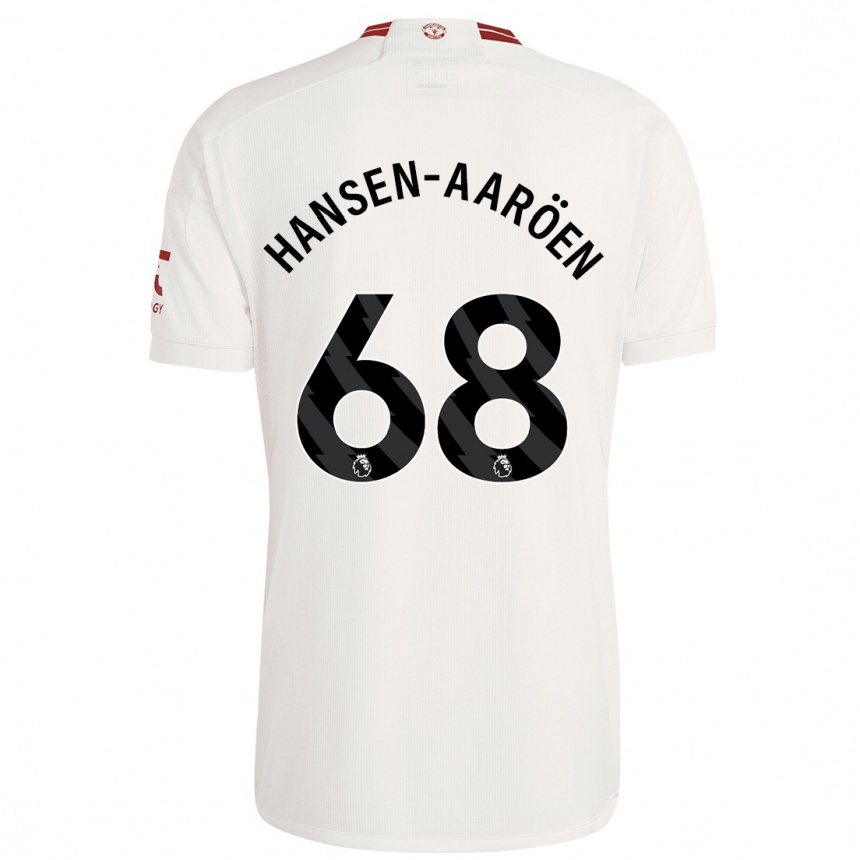 Niño Fútbol Camiseta Isak Hansen-Aaröen #68 Blanco Equipación Tercera 2023/24 Perú