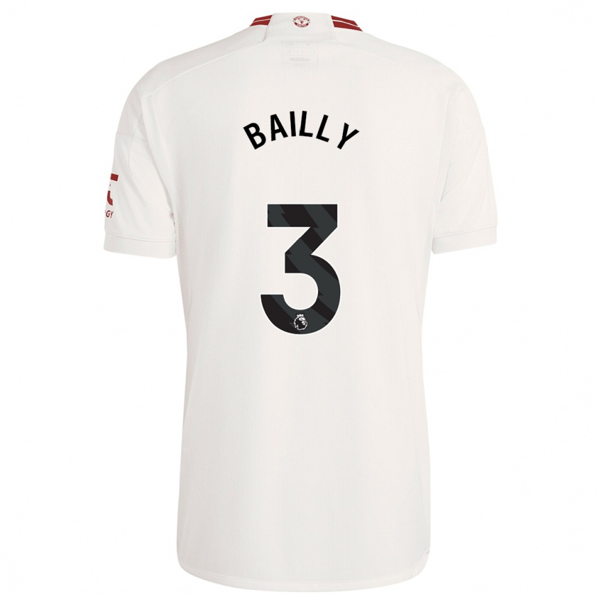 Niño Fútbol Camiseta Eric Bailly #3 Blanco Equipación Tercera 2023/24 Perú