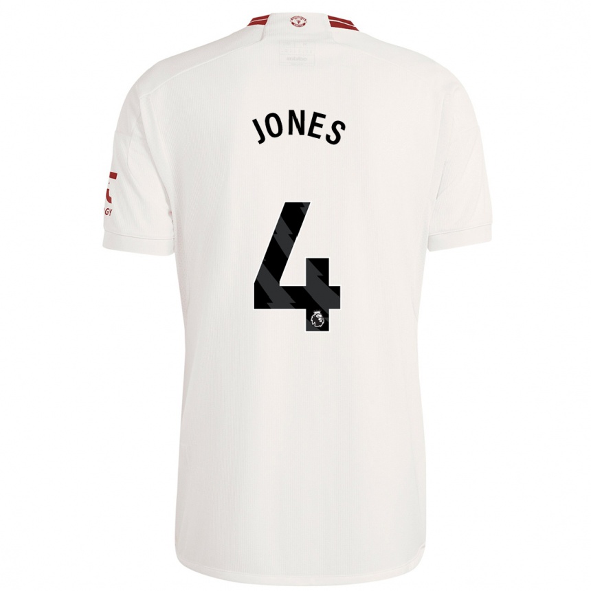 Niño Fútbol Camiseta Phil Jones #4 Blanco Equipación Tercera 2023/24 Perú