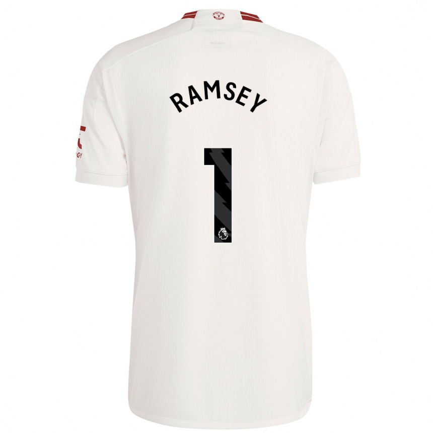 Niño Fútbol Camiseta Emily Ramsey #1 Blanco Equipación Tercera 2023/24 Perú