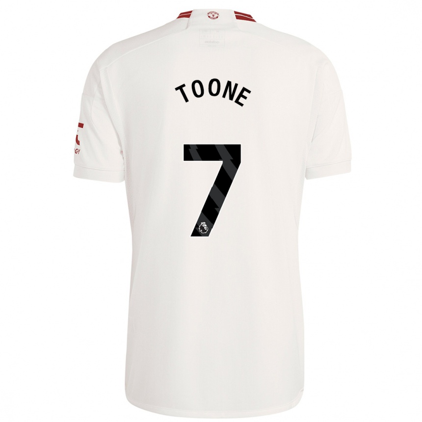 Niño Fútbol Camiseta Ella Toone #7 Blanco Equipación Tercera 2023/24 Perú