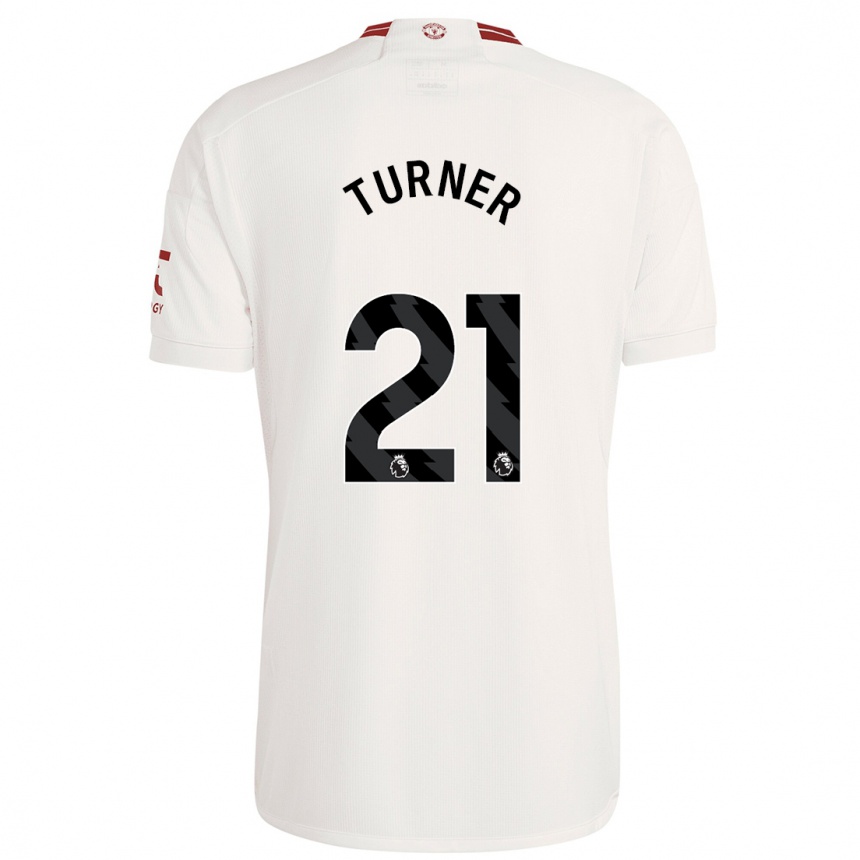 Niño Fútbol Camiseta Millie Turner #21 Blanco Equipación Tercera 2023/24 Perú