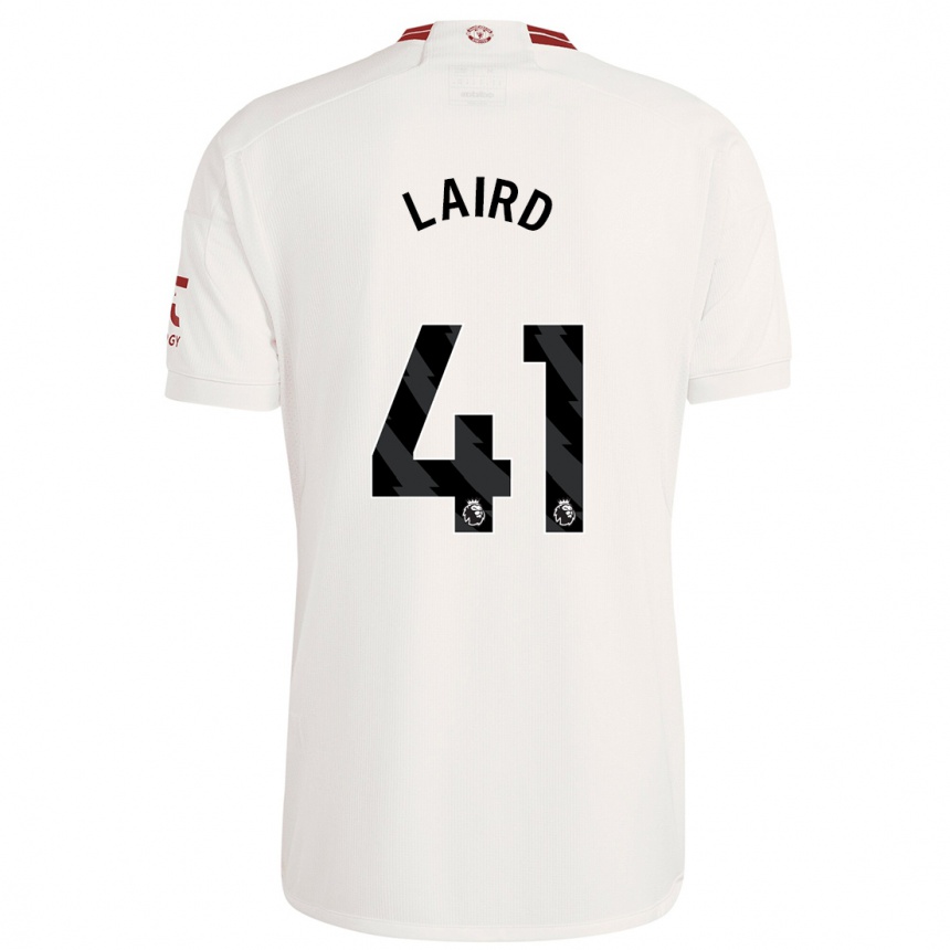 Niño Fútbol Camiseta Ethan Laird #41 Blanco Equipación Tercera 2023/24 Perú