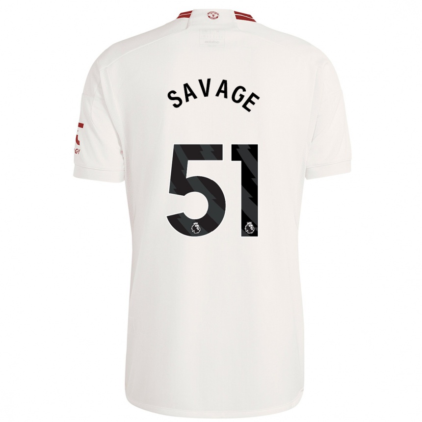 Niño Fútbol Camiseta Charlie Savage #51 Blanco Equipación Tercera 2023/24 Perú