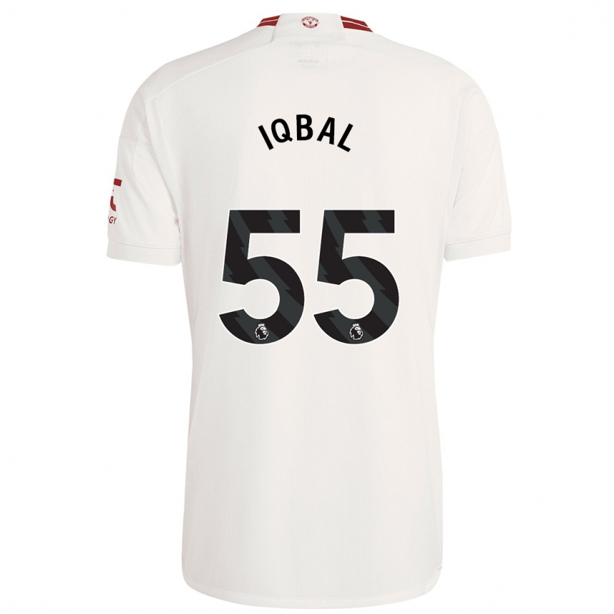 Niño Fútbol Camiseta Zidane Iqbal #55 Blanco Equipación Tercera 2023/24 Perú