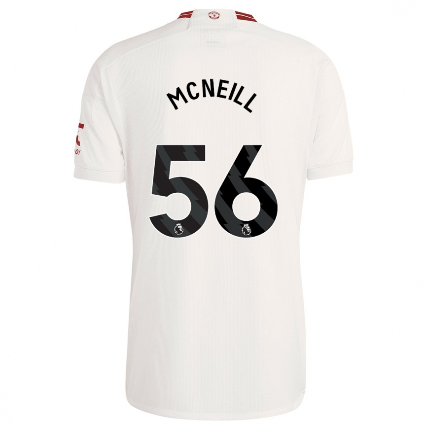 Niño Fútbol Camiseta Charlie Mcneill #56 Blanco Equipación Tercera 2023/24 Perú