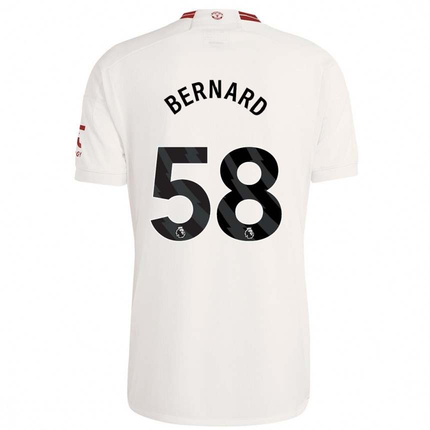 Niño Fútbol Camiseta Bernard #58 Blanco Equipación Tercera 2023/24 Perú