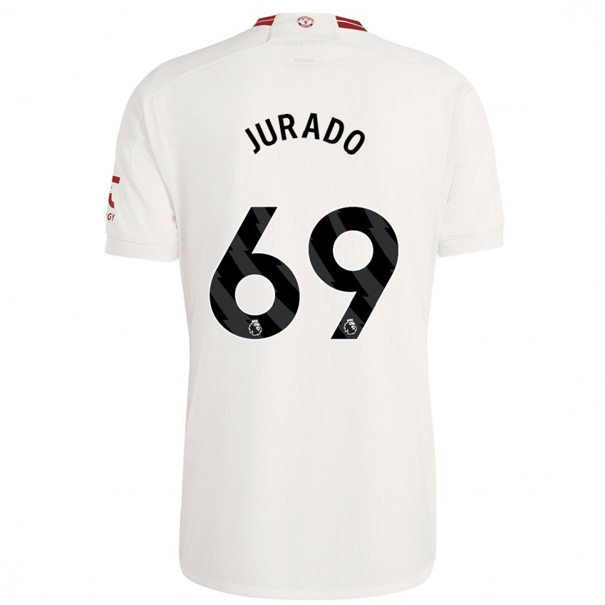 Niño Fútbol Camiseta Marc Jurado #69 Blanco Equipación Tercera 2023/24 Perú