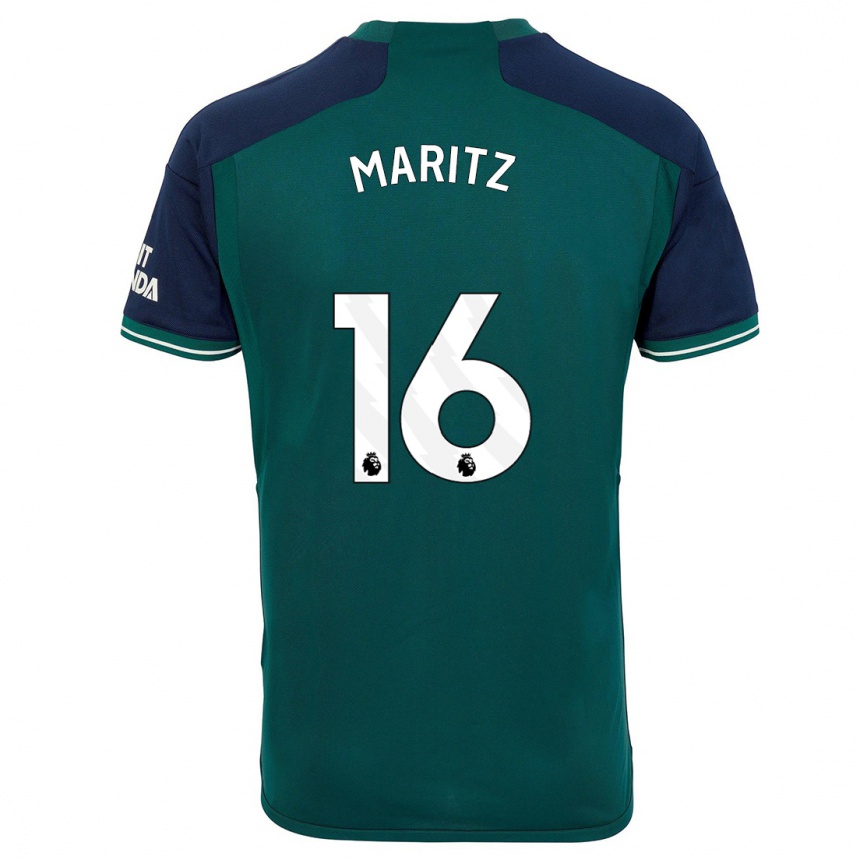 Niño Fútbol Camiseta Noelle Maritz #16 Verde Equipación Tercera 2023/24 Perú