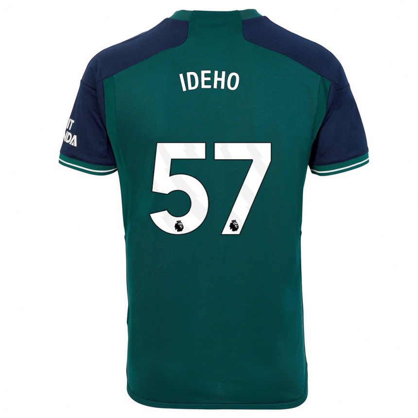 Niño Fútbol Camiseta Joel Ideho #57 Verde Equipación Tercera 2023/24 Perú