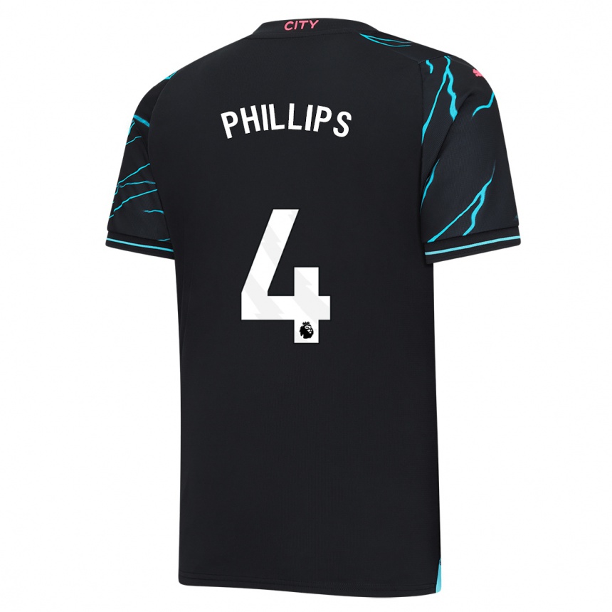 Niño Fútbol Camiseta Kalvin Phillips #4 Azul Oscuro Equipación Tercera 2023/24 Perú