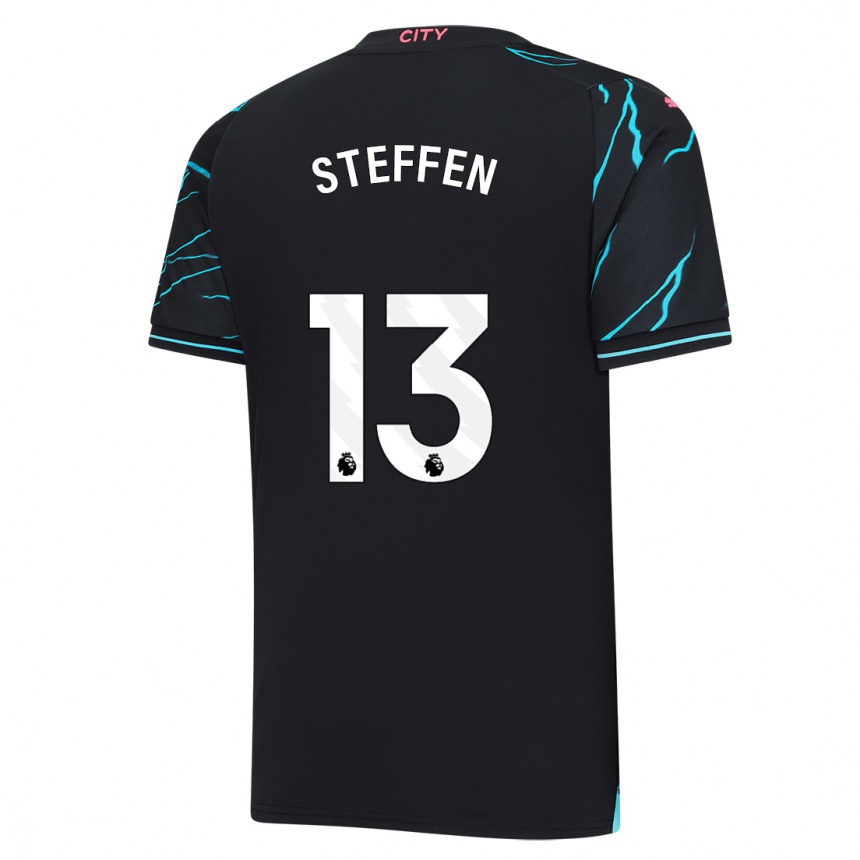 Niño Fútbol Camiseta Zack Steffen #13 Azul Oscuro Equipación Tercera 2023/24 Perú