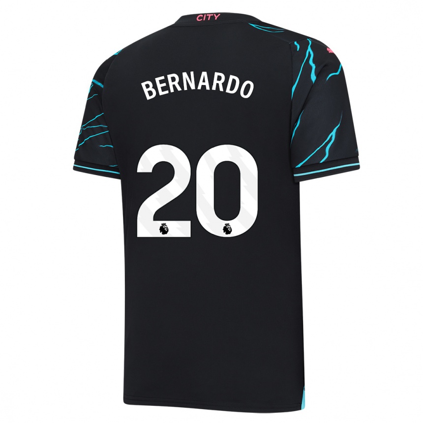 Niño Fútbol Camiseta Bernardo Silva #20 Azul Oscuro Equipación Tercera 2023/24 Perú