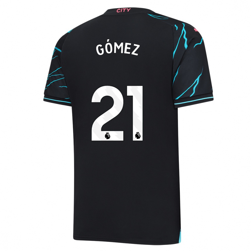 Niño Fútbol Camiseta Sergio Gómez #21 Azul Oscuro Equipación Tercera 2023/24 Perú