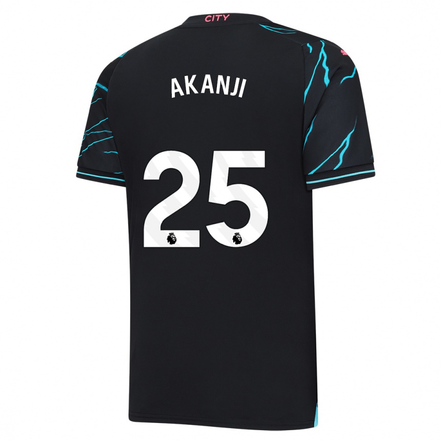 Niño Fútbol Camiseta Manuel Akanji #25 Azul Oscuro Equipación Tercera 2023/24 Perú