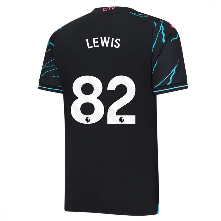 Niño Fútbol Camiseta Rico Lewis #82 Azul Oscuro Equipación Tercera 2023/24 Perú