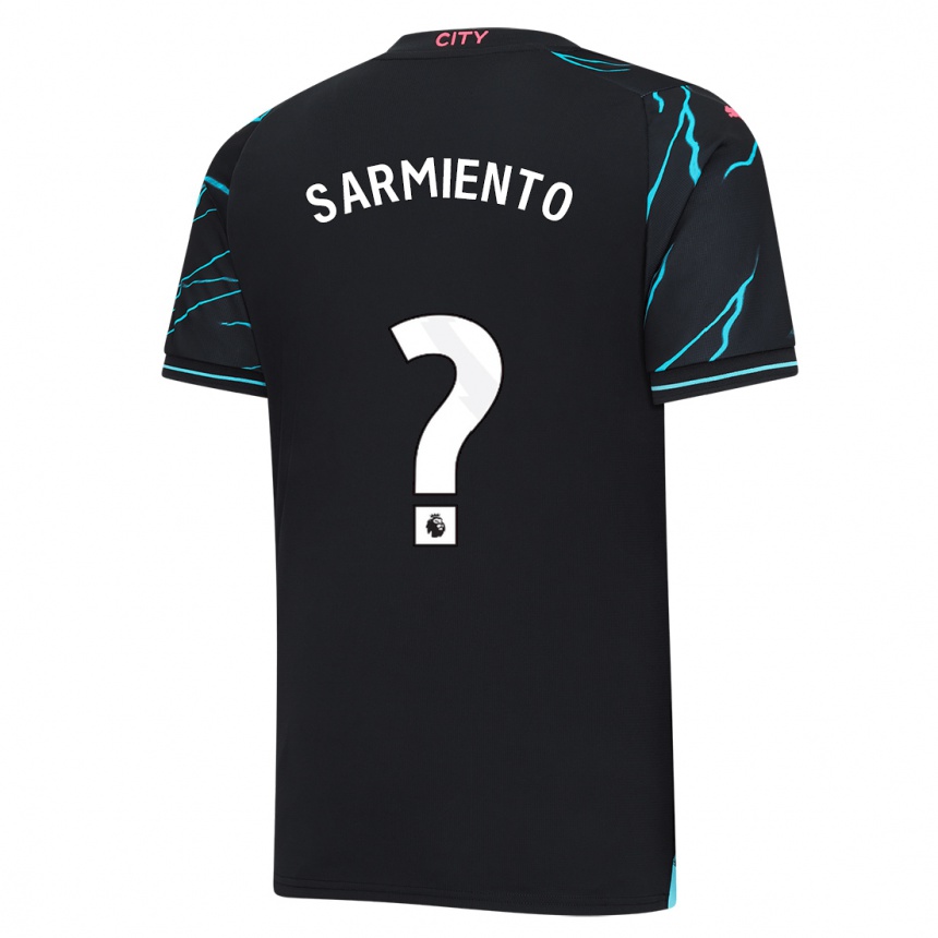 Niño Fútbol Camiseta Darío Sarmiento #0 Azul Oscuro Equipación Tercera 2023/24 Perú