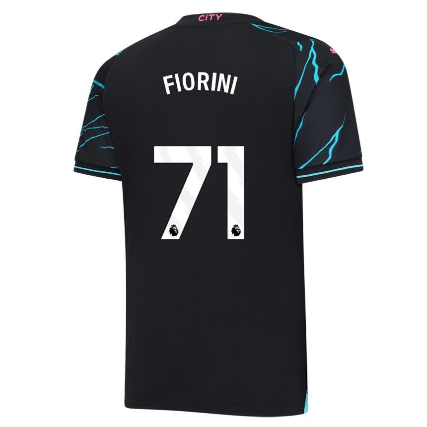 Niño Fútbol Camiseta Lewis Fiorini #71 Azul Oscuro Equipación Tercera 2023/24 Perú