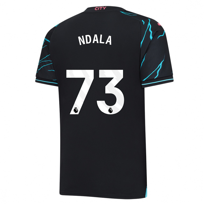 Niño Fútbol Camiseta Joel Ndala #73 Azul Oscuro Equipación Tercera 2023/24 Perú