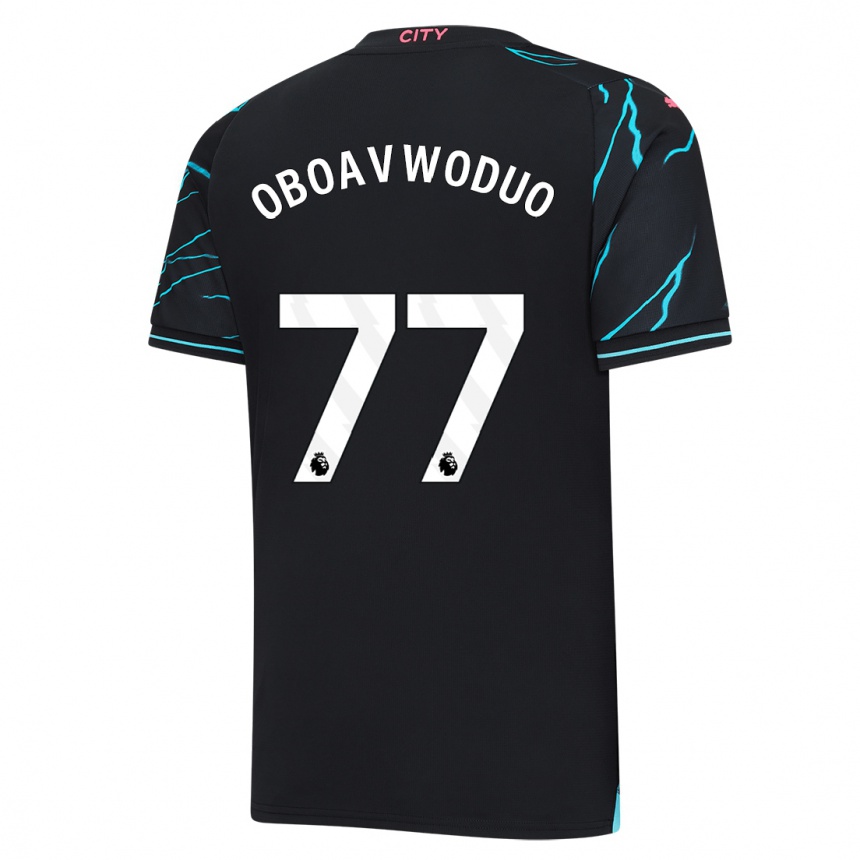 Niño Fútbol Camiseta Justin Oboavwoduo #77 Azul Oscuro Equipación Tercera 2023/24 Perú