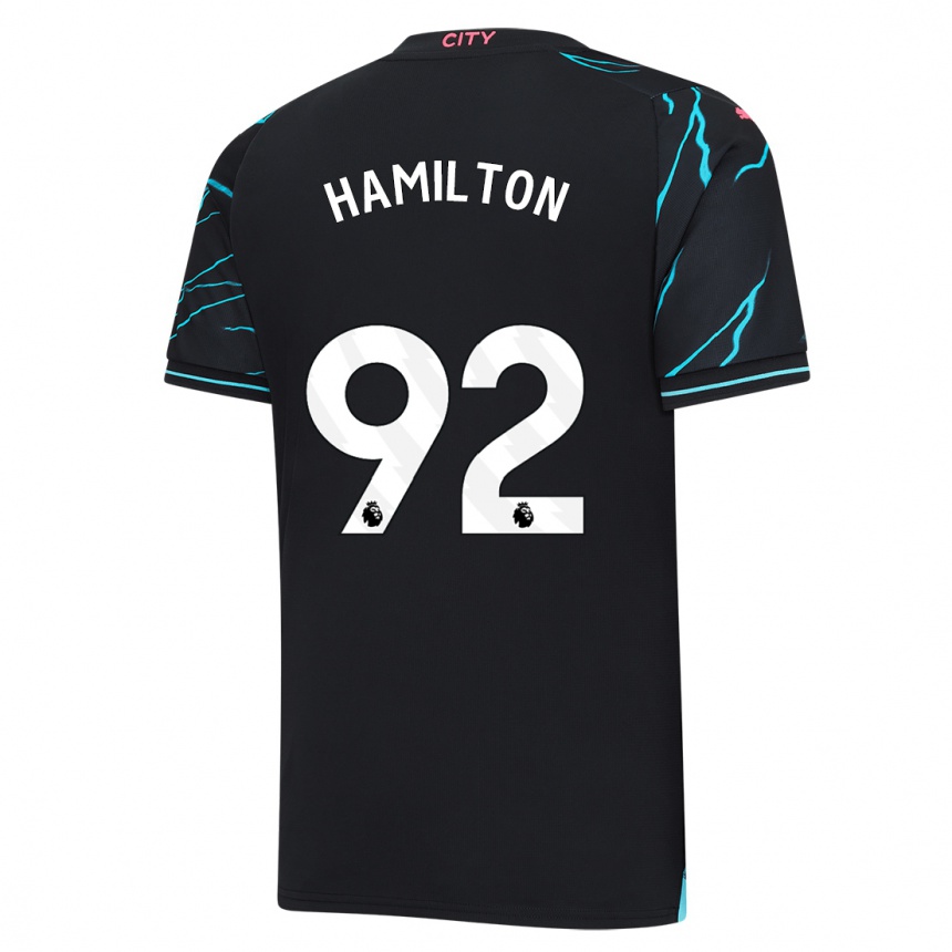 Niño Fútbol Camiseta Micah Hamilton #92 Azul Oscuro Equipación Tercera 2023/24 Perú